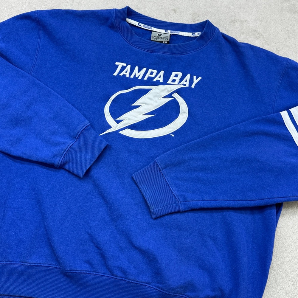 Colosseum Athletics Sweatshirt Mens 2XL Blue Tampa‎ Bay Lightning NHL Pullover